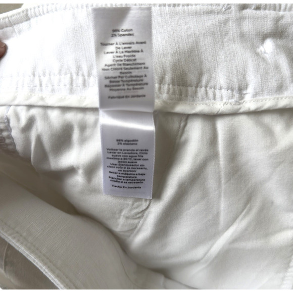 Talbots Womens Cotton Slub Sailor Crop Pants Sz 16 Gold Buttons Wide Leg - Picture 8 of 8